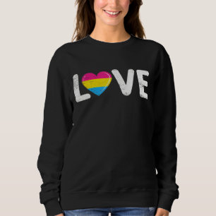 Love The Pansexual Flag Flag Heart Lgbt Gay Sweatshirt
