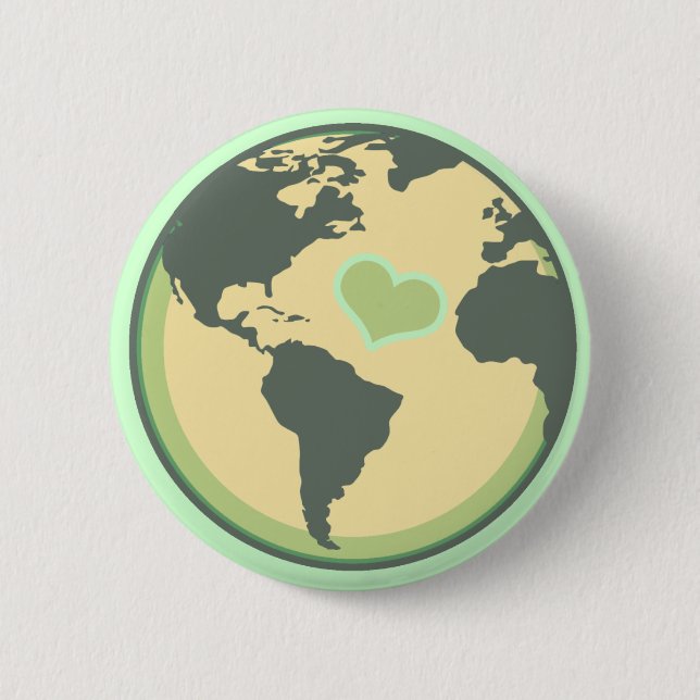 Love the Planet Earth Day 6 Cm Round Badge (Front)