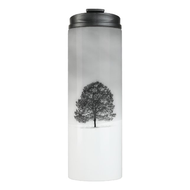 LOVE THE SIMPLICITY OF WINTER PHOTOGRAPHY THIS IS  THERMAL TUMBLER (Front)