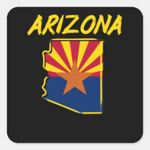 Love The State of Arizona Square Sticker