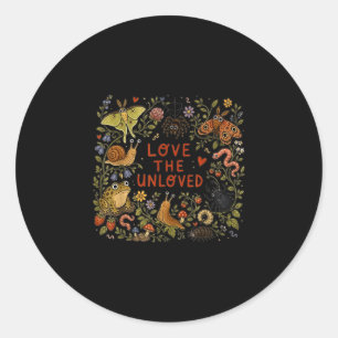 Love the unloved bugs insect entomology classic round sticker