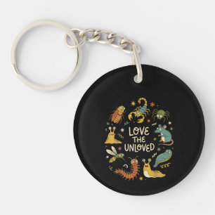 Love The Unloved Cute Cartoon Insects Funny Quote Key Ring