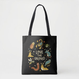 Love The Unloved Cute Cartoon Insects Funny Quote Tote Bag