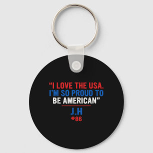 Love The Usa Proud To Be Aamerican Patriotic Pride Key Ring