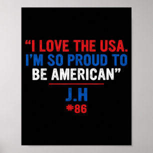 Love The Usa Proud To Be Aamerican Patriotic Pride Poster