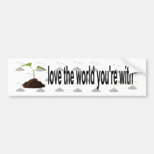 Love The World You're With Bumper Sticker