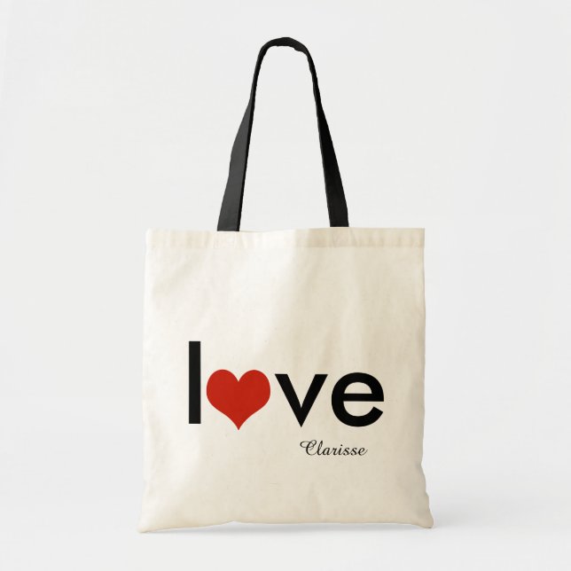 love theme personalised tote bag (Front)