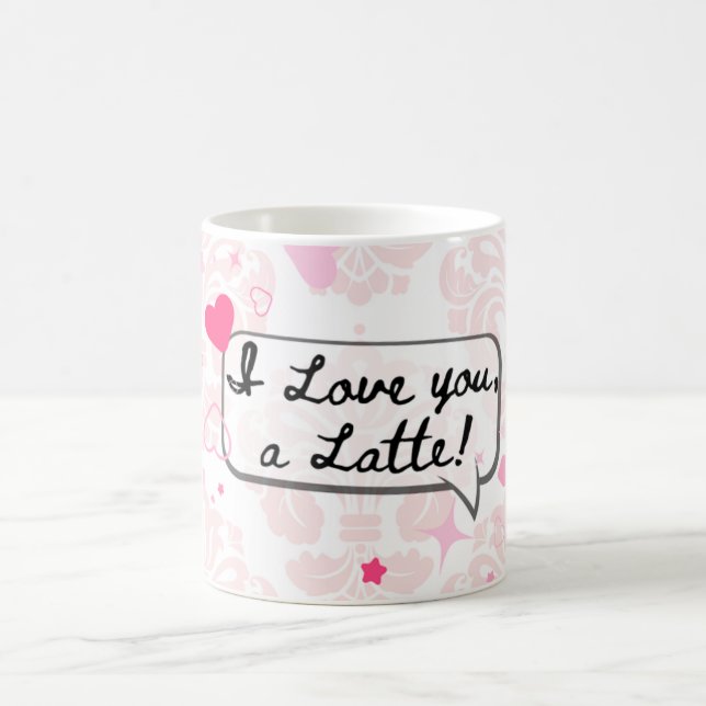 Love themed coffee mug with hearts (Center)