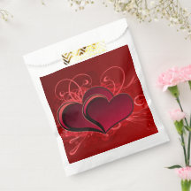Love Themed Red Hearts Party Favour Bags