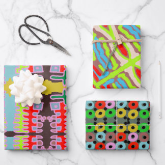 LOVE THESE CRAZY COLORS TOGETHER WRAPPING PAPER