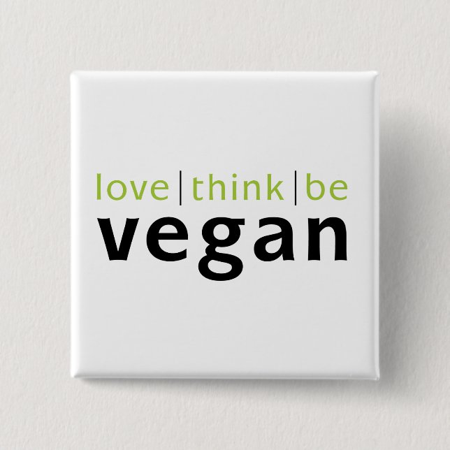 love think be 15 cm square badge (Front)