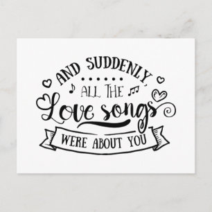 Love, Thinking of You , Miss You, Wedding Postcard