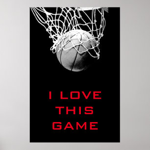 Love This Game Goals Achievement Basketball Poster