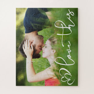 Love This Modern Urban Casual Script Photo Jigsaw Puzzle