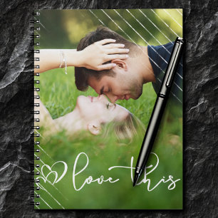 Love This   Modern Urban Casual Script Photo Notebook