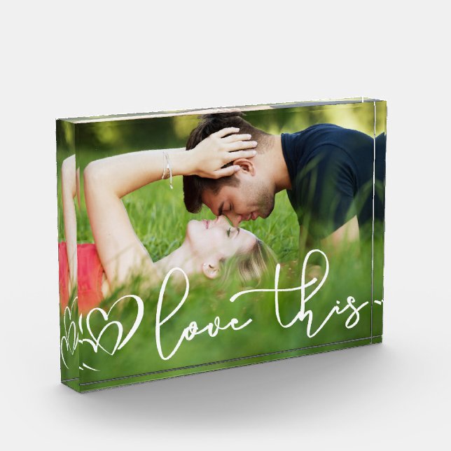 Love This | Urban Casual Hand Lettered Script Photo Block (Left)