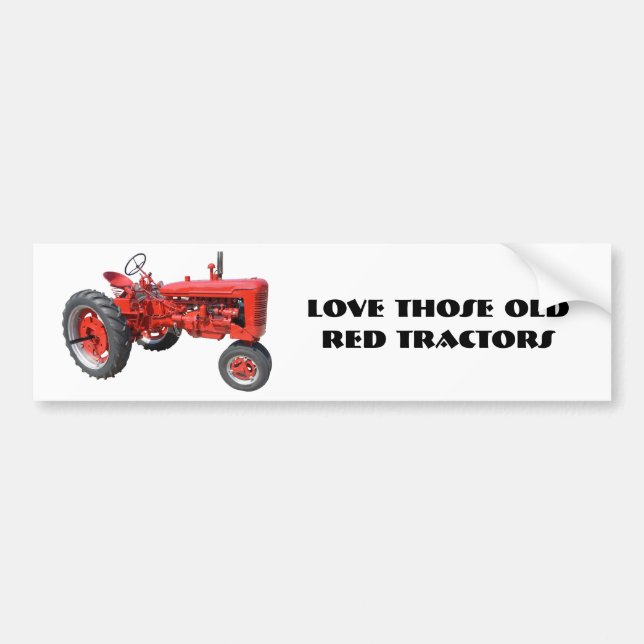 Love Those Old Red Tractors Bumper Sticker (Front)