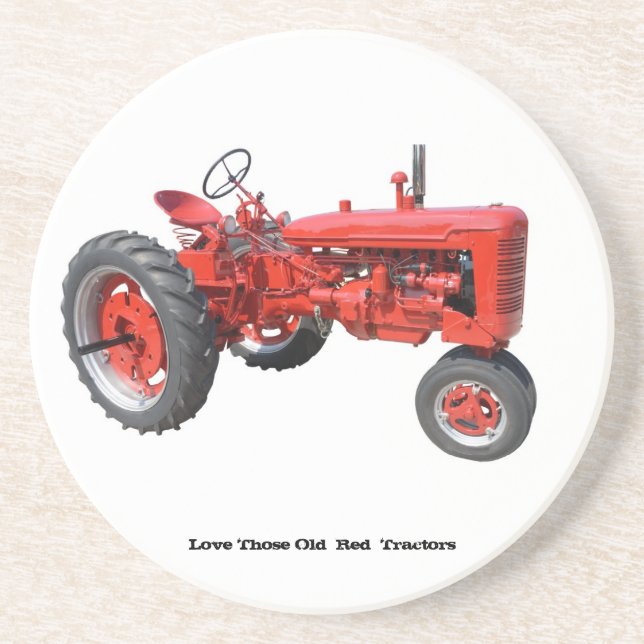 Love Those Old  Red  Tractors Coaster (Front)