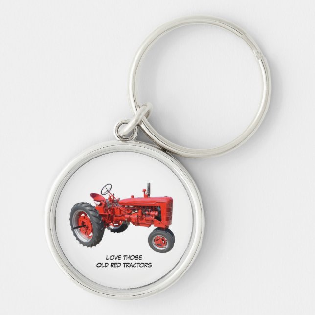 Love Those Old Red Tractors keychain (Front)