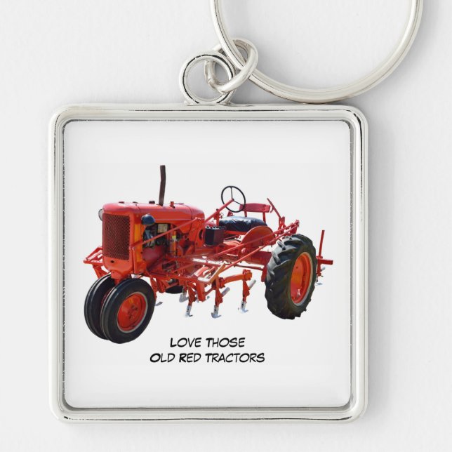 Love Those Old Red Tractors Keychain (Front)