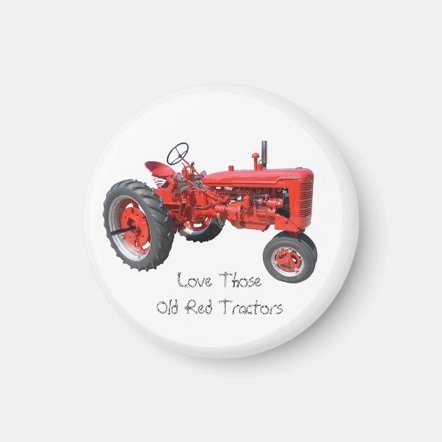 Love Those Old Red Tractors Magnet (Front)