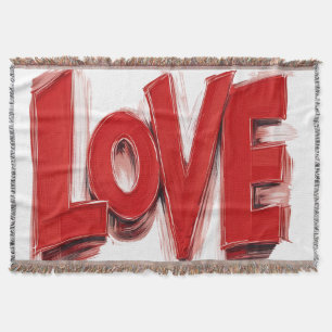LOVE Throw Blanket , Home decor gift