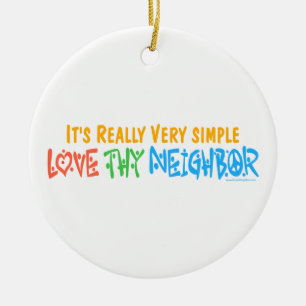 Love Thy Neighbour Ceramic Tree Decoration