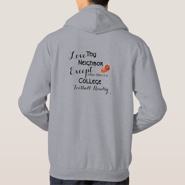 Love Thy Neighbour Men’s Hoodie T-Shirt (Back)