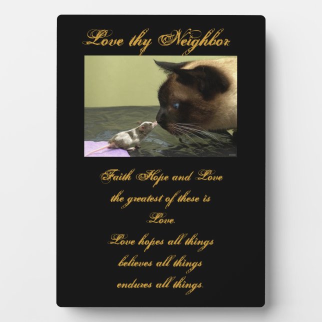 Love thy Neighbour Plaque (Front)