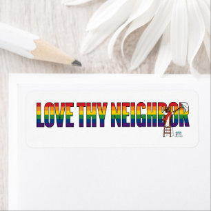 Love Thy Neighbour Return Address Label