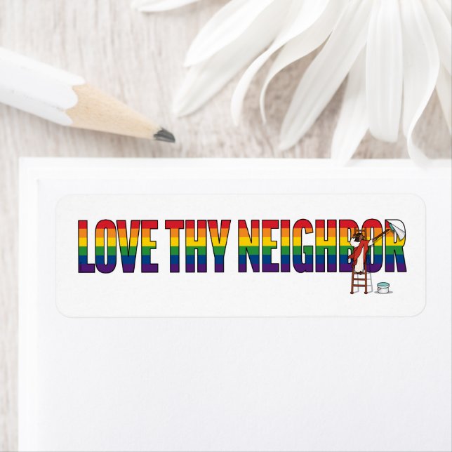 Love Thy Neighbour Return Address Label (Insitu)