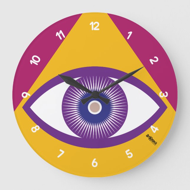 LOVE TIME IS ALL-SEEING BY MASANSER LARGE CLOCK (Front)