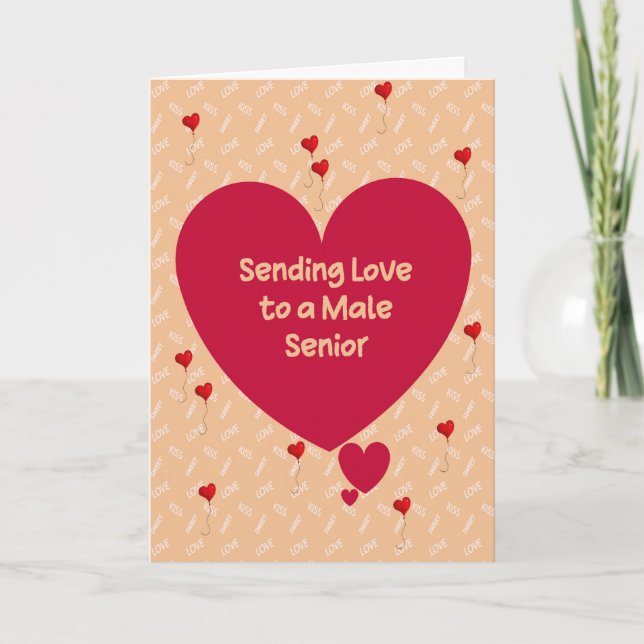 Love to a Male Senior in Care Facility Card (Front)