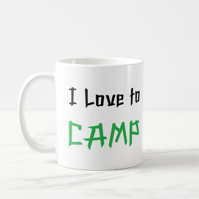 love to camp coffee mug (Left)