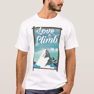 Love to Climb vintage style travel poster T-Shirt