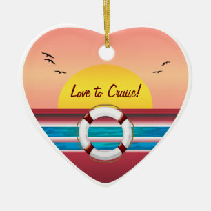 Love to Cruise Sunset - Your Photo Personalised Ceramic Ornament