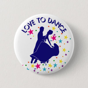 Love to dance 6 cm round badge