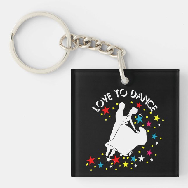 Love to dance key ring (Front)