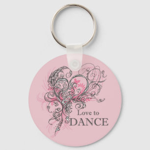 Love to Dance Keychain (customisable)