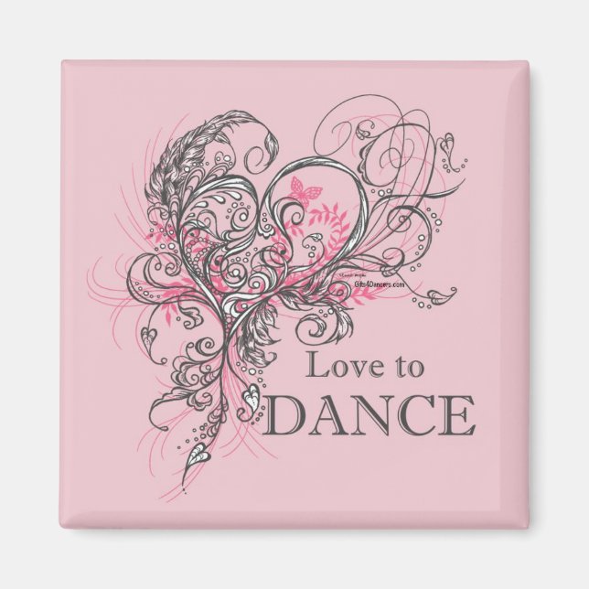 Love to Dance Magnet (customisable) (Front)