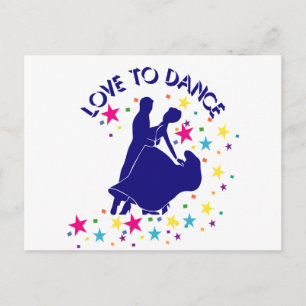 Love to dance postcard