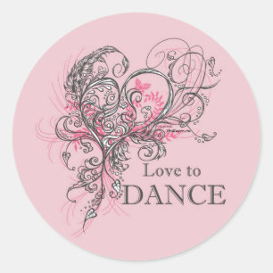 Love to Dance Sticker (customisable)