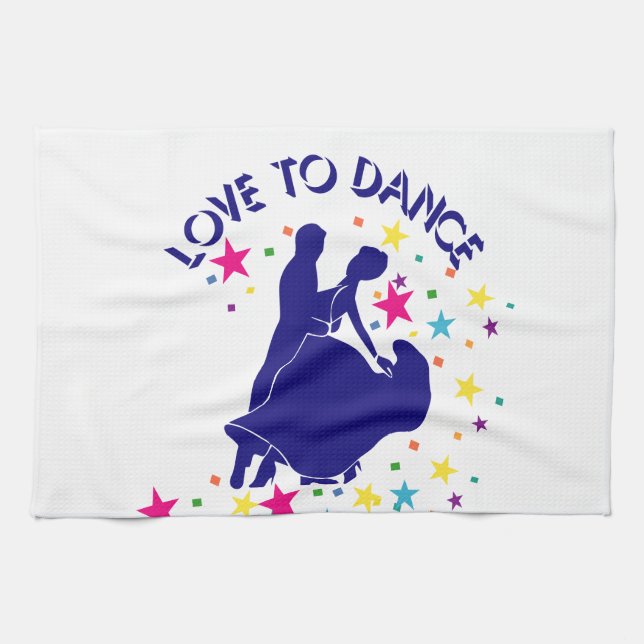 Love to dance tea towel (Horizontal)