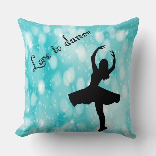 Love to Dance Throw Pillow (Front)