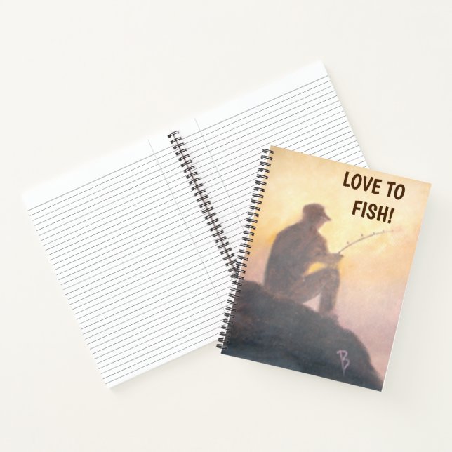 Love To Fish Spiral Notebook (Inside)