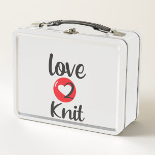 Love to Knit Metal Lunch Box