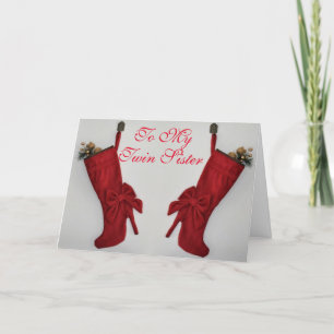 *LOVE* TO MY TWIN SISTER" AT CHRISTMAS HOLIDAY CARD