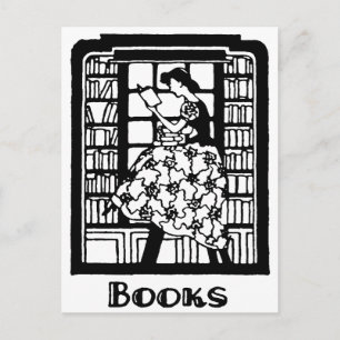 Love to Read Books Postcard