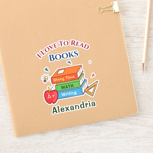 Love To Read Books Reader Reading Personalise (Notebook)