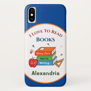 Love To Read Books Reader Reading Personalise Case-Mate iPhone Case